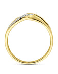 14K Geelgoud Ring Diamant 0.06Ct H Si 4032813