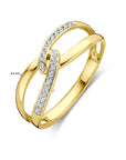 14K Geelgoud Ring Diamant 0.06Ct H Si 4032813