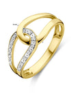 14K Geelgoud Ring Diamant 0.03Ct H Si 4032817