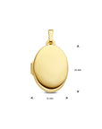 14K geelgoud medaillon ovaal 21 mm 4032953