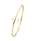 14K Geelgoud Bangle Dop Ronde Buis 1,8 Mm 64 X 55 Mm 4033001