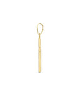 14K geelgoud hanger kruis gehamerd 18 mm 4033129