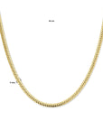 14K geelgoud collier gourmette 5 mm 43 cm - 4033138