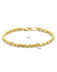 14K geelgoud armband 4 mm 21 cm - 4033227