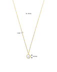 14K geelgoud collier parel 41 - 45 cm - 4033248