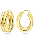 14K geelgoud oorringen 23 mm - 4033270