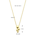 14K geelgoud collier diamant 0.02ct h si 40,5 - 42,5 - 44,5 cm - 4033282