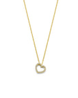 14K Geelgoud Collier Hartje Diamant 0.06Ct H Si 44 Cm - 4033323