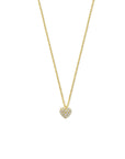 14K Geelgoud Collier Hartje Diamant 0.09Ct  H Si 44 Cm - 4033326