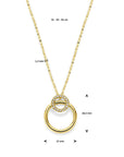 14K Geelgoud Collier Diamant 0.07Ct H Si 41 - 43 - 45 Cm - 4033488