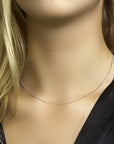 14K Witgoud Collier Gourmette 4-Zijdes Geslepen 1,2 mm 4100457