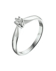 14K Witgouden Ring Diamant 0.10Ct H Si 4102008