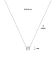 14K witgoud collier zirkonia 40 - 42 - 44 cm 4103250