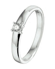 14K Witgouden Ring Diamant 0.10Ct H Si 4105350