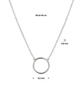 14K witgoud collier rondje 40 - 42 - 44 cm 4105389