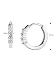 14K Witgoud Klapoorringen Diamant 0.18Ct (2X 0.09Ct) H Si 4105590