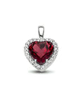 14K witgoud hanger hart rhodoliet en diamant 0.10ct h si halo 4105619