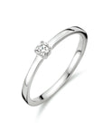 14K Witgouden Ring Diamant 0.10Ct H Si 4105726