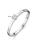 14K Witgouden Ring Diamant 0.10Ct H Si 4105726