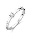 14K Witgouden Ring Diamant 0.15Ct H Si 4105727