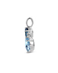 14K witgoud hanger london blue topaas, blauw topaas en diamant 0.010ct h p1 4105768