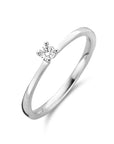 14K Witgouden Ring Diamant 0.10Ct H Si 4105774