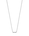 14K witgoud collier balkje diamant 0.04ct h si 42 - 45 cm 4106020