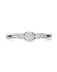 14K Witgouden Ring Trilogie Lab Grown Diamant 0.46Ct H Si 4106165