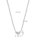 14K witgoud collier diamant 0.14ct h si 41 - 43 - 45 cm 4106223