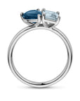 14K Witgouden Ring Toi-Et-Moi Sky Blue Topaas En London 4106234