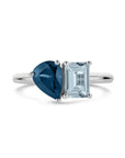 14K Witgouden Ring Toi-Et-Moi Sky Blue Topaas En London 4106234