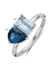 14K Witgouden Ring Toi-Et-Moi Sky Blue Topaas En London 4106234