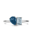 14K Witgouden Ring Toi-Et-Moi Sky Blue Topaas En London 4106240