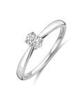 14K Witgouden Ring Lab Grown Diamant 0.25Ct H Si 4106292