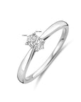 14K Witgouden Ring Lab Grown Diamant 0.25Ct H Si 4106292