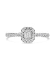 14K Witgouden Ring Lab Grown Diamant 0.48Ct H Si 4106296