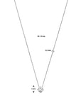 14K witgoud collier zirkonia 43 - 45 cm 4106363