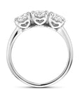 14K witgoud ring trilogie lab grown diamant 1.50ct g vs - 4106401