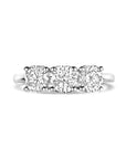 14K witgoud ring trilogie lab grown diamant 1.50ct g vs - 4106401