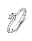 14K witgoud ring lab grown diamant 0.30ct g vs - 4106405