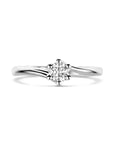 14K witgoud ring lab grown diamant 0.30ct g vs - 4106405