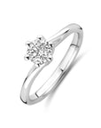 14K witgoud ring lab grown diamant 0.50ct g vs - 4106409