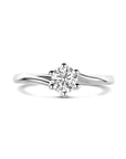 14K witgoud ring lab grown diamant 0.50ct g vs - 4106409