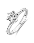 14K witgoud ring lab grown diamant 1.00ct g vs - 4106413