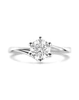 14K witgoud ring lab grown diamant 1.00ct g vs - 4106413