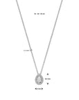 14K Witgoud Collier Druppel Diamant 0.25Ct H Si 41 - 43 - 45 Cm - 4106427