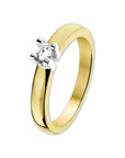 14K Bicolor Geel- En Witgoud Geel/Wit Ring Diamant 0.15Ct H Si 4204979