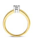 14K Bicolor Geel- En Witgoud Geel/Wit Ring Diamant 0.15Ct H Si 4204979