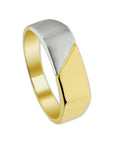 14K Bicolor Geel- En Witgoud Geel/Wit Ring Poli/Mat 4206210