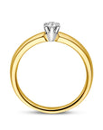 14K Bicolor Geel- En Witgoud Geel/Wit Ring Diamant 0.10Ct H Si 4207427